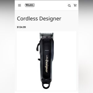 Wahl Cordless Designer Hair Clipper - Black with Gold Accent